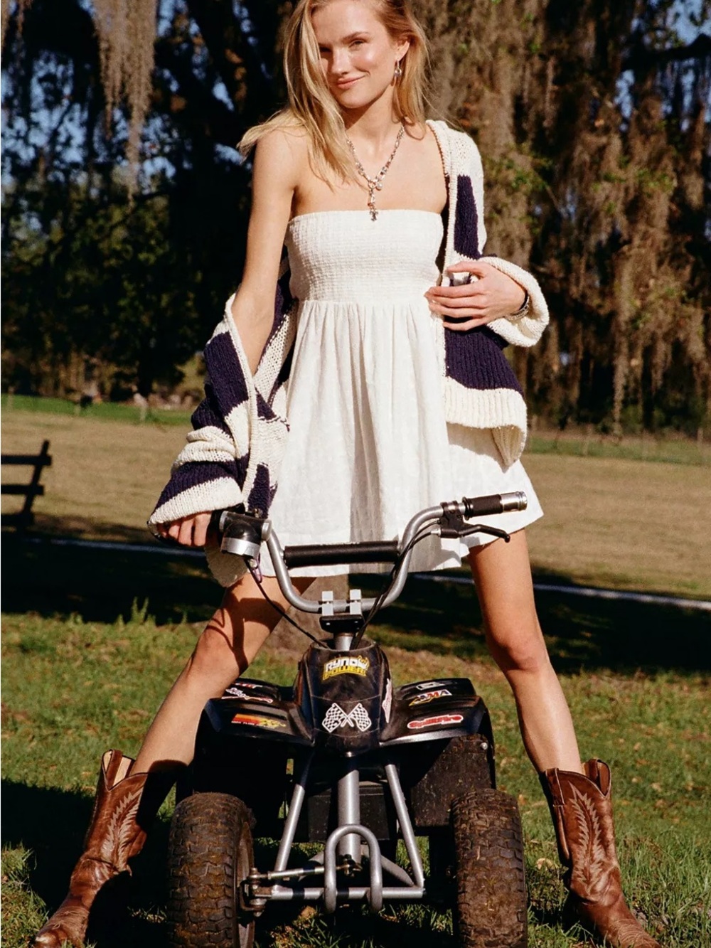 NWOT Urban Outfitters BDG Juliana Eyelet Strapless Mini Dress in White